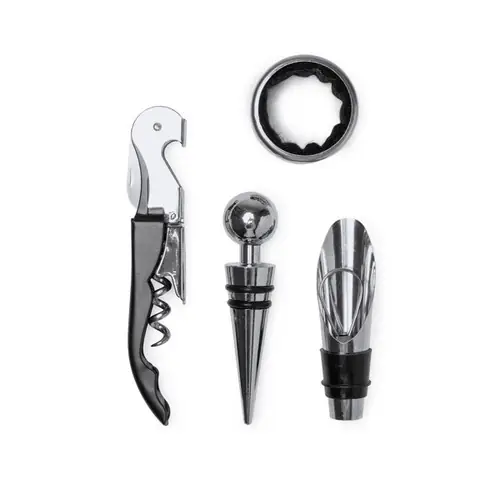 SET DE VINO ACERO INOXIDABLE MALBEC REF AB4112 ROLY - 02 Plata