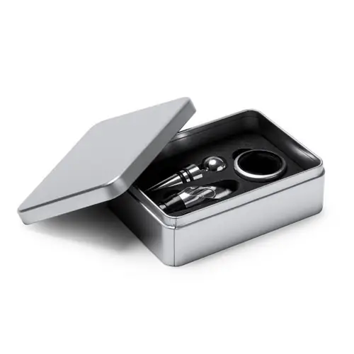 SET DE VINO ACERO INOXIDABLE MALBEC REF AB4112 ROLY - 03 Plata