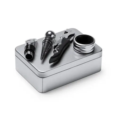 SET DE VINO ACERO INOXIDABLE MALBEC REF AB4112 ROLY - Plata