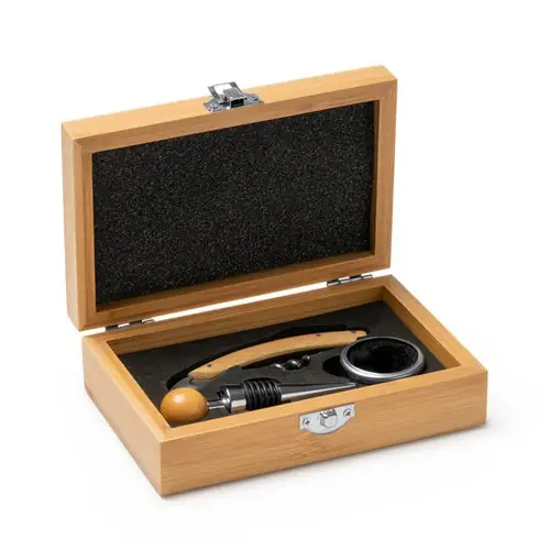 set de vino con detalles en bamb tintos ref ab4129 - Crudo