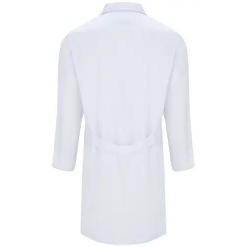 bata unisex de laboratorio con solapa ref ba9094 - Back Blanco
