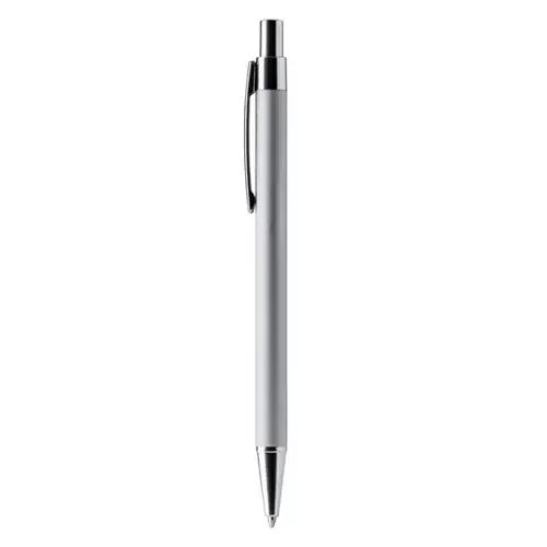 el bolígrafo con cuerpo de aluminio reciclado con detalles en acabados cromados y cuerpo en textura suave ref bl1239 - Plata