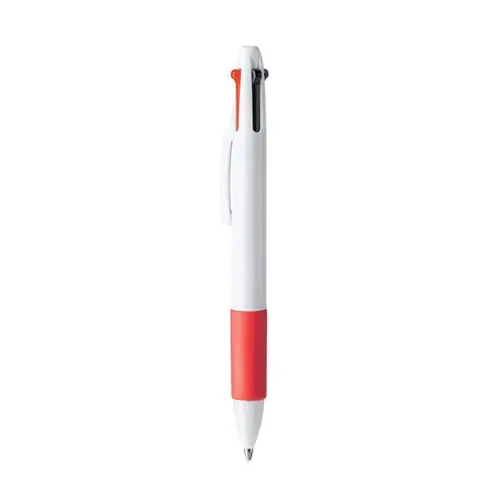 BOLÍGRAFO PROMOCIONAL DE 4 TINTAS KUNOY REF BL8094 - Rojo Rojo