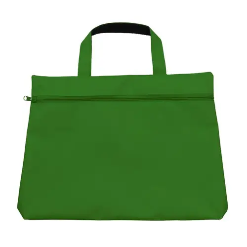 portadocumentos de poliéster 600d en varios colores con asa de transporte y cremallera a juego ref bo7517 - Back Verde Helecho