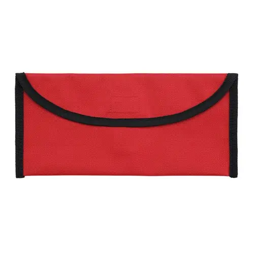 portadocumentos de viaje con cierre de velcro y práctica trabilla para cinturón ref bo7518 - Back Rojo