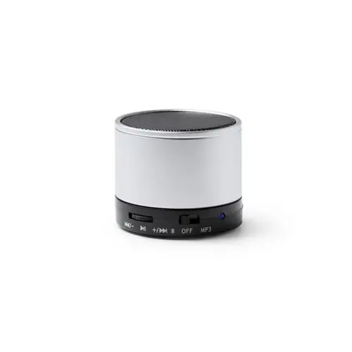 altavoz inalámbrico fabricado en aluminio reciclado y cuerpo en distintos colores ref bs1062 - Back Plata