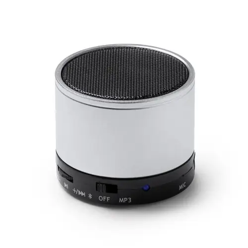 altavoz inalámbrico fabricado en aluminio reciclado y cuerpo en distintos colores ref bs1062 - Plata