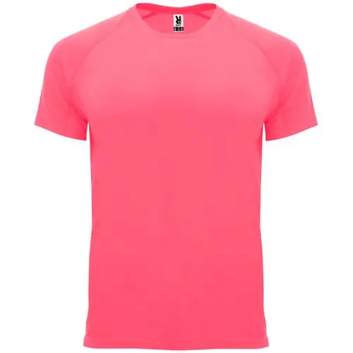 CAMISETA TÉCNICA DE MANGA CORTA BAHRAIN REF CA0407 ROLY - Back Rosa Lady Fluor
