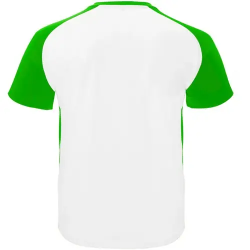 CAMISETA TÉCNICA TRANSPIRABLE BUGATTI REF CA6399 ROLY - Back Blanco Verde Helecho