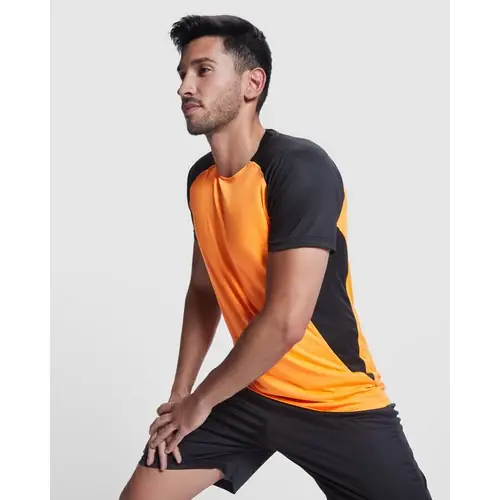 CAMISETA TÉCNICA TRANSPIRABLE BUGATTI REF CA6399 ROLY - Naranja Fluor Negro