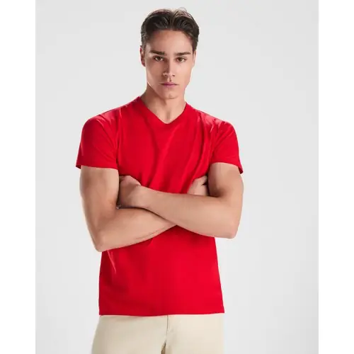 CAMISETA PICO MANGA CORTA TUBULAR SAMOYEDO REF CA6503 - 01 Rojo