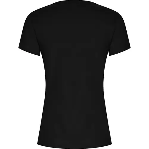 camiseta mujer entallada manga corta golden ref ca6696 - Back Negro