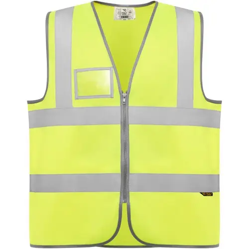 CHALECO DE AV CON CREMALLERA POLUX REF CC9311 ROLY - Back Amarillo Fluor