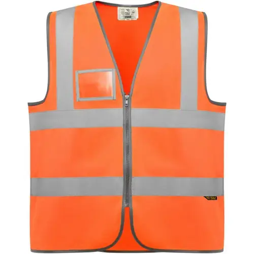 CHALECO DE AV CON CREMALLERA POLUX REF CC9311 ROLY - Back Naranja Fluor