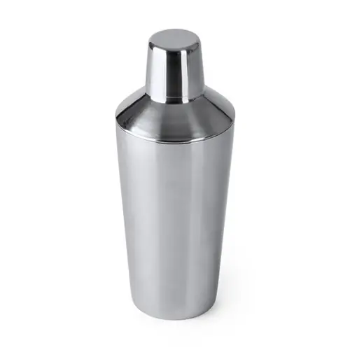 coctelera de acero inoxidable con cierre antigoteo de seguridad y tapón dosificador ref ck3994 - Plata