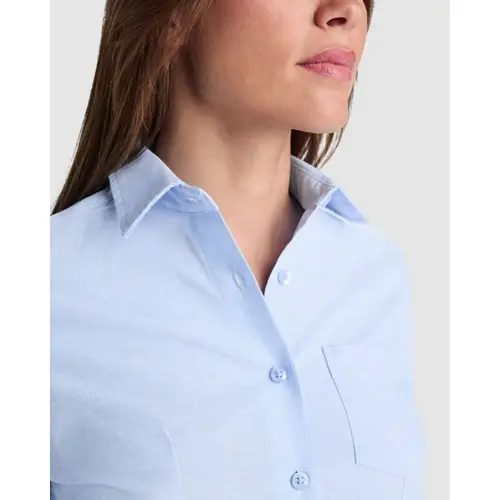 CAMISA DE MANGA LARGA ENTALLADA OXFORD WOMAN REF CM5068 - 03 Celeste