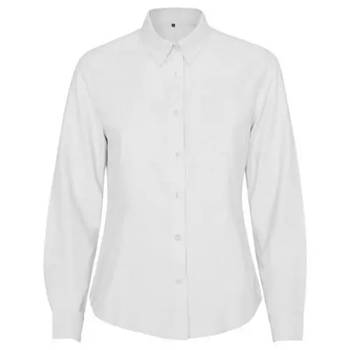 CAMISA DE MANGA LARGA ENTALLADA OXFORD WOMAN REF CM5068 - Blanco