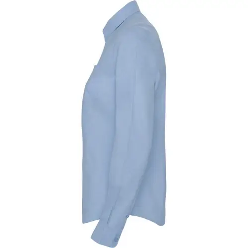CAMISA DE MANGA LARGA ENTALLADA OXFORD WOMAN REF CM5068 - Left Celeste