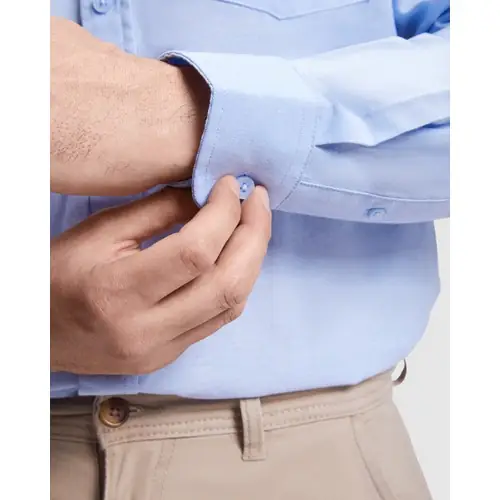 CAMISA DE HOMBRE OXFORD REF CM5507 ROLY - 02 Celeste