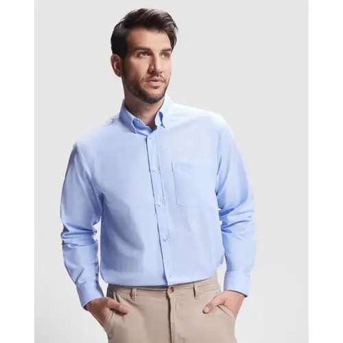 CAMISA DE HOMBRE OXFORD REF CM5507 ROLY - Celeste