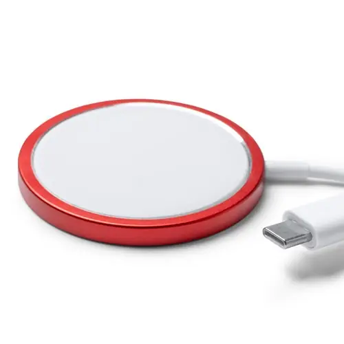 cargador inalámbrico magnético fabricado en un aluminio reciclado ref cr1060 - 01 Rojo