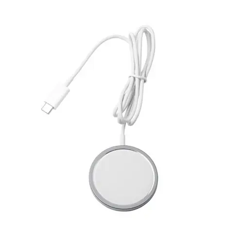 cargador inalámbrico magnético fabricado en un aluminio reciclado ref cr1060 - Plata