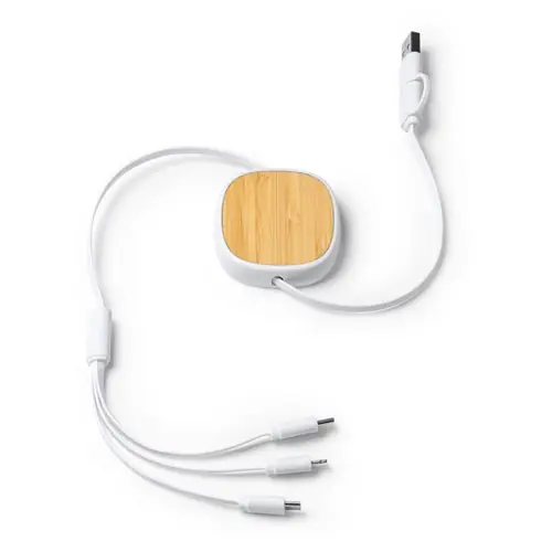cable cargador extensible 5 en 1 ref cr1100 - Blanco 01 Blanco