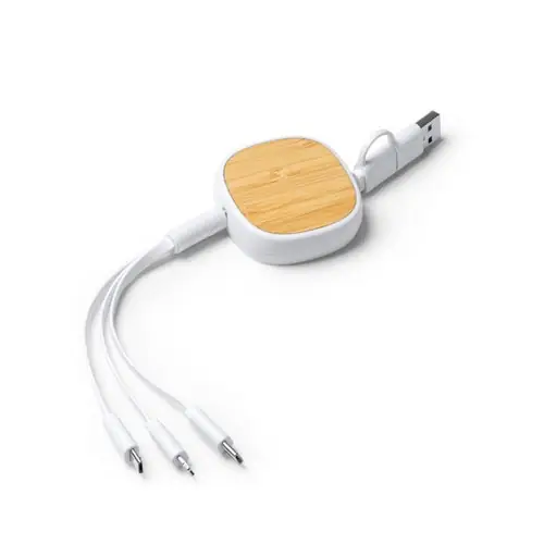 cable cargador extensible 5 en 1 ref cr1100 - Blanco Blanco