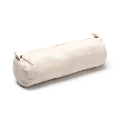 estuche cilíndrico 100% algodón de 180 g/m2 con cremallera y tiradores laterales a conjunto ref et1123 - Crudo