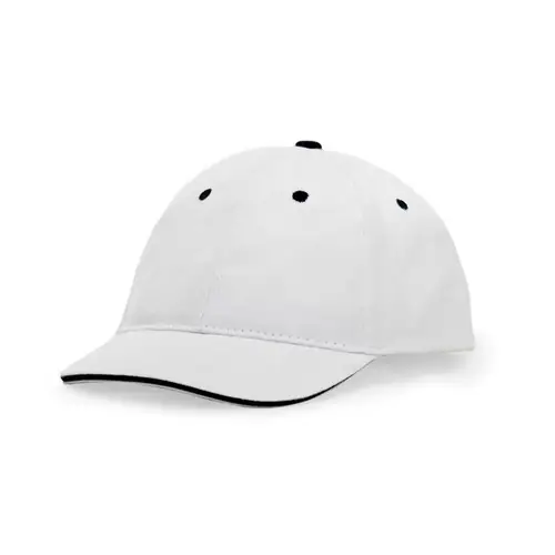 GORRA 6 PANELES CON SÁNDWICH CONTRASTE PANEL REF GO7008 - Blanco