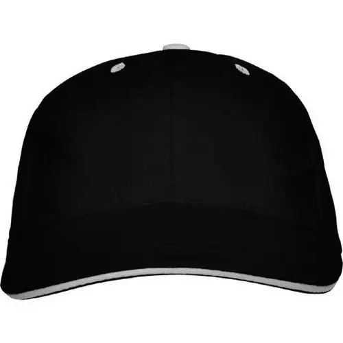 GORRA 6 PANELES CON SÁNDWICH CONTRASTE PANEL REF GO7008 - Negro