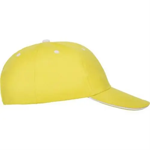 GORRA 6 PANELES CON SÁNDWICH CONTRASTE PANEL REF GO7008 - Right Amarillo
