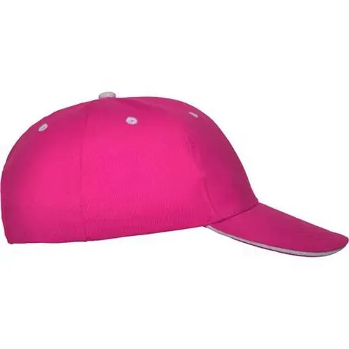 GORRA 6 PANELES CON SÁNDWICH CONTRASTE PANEL REF GO7008 - Right Fucsia