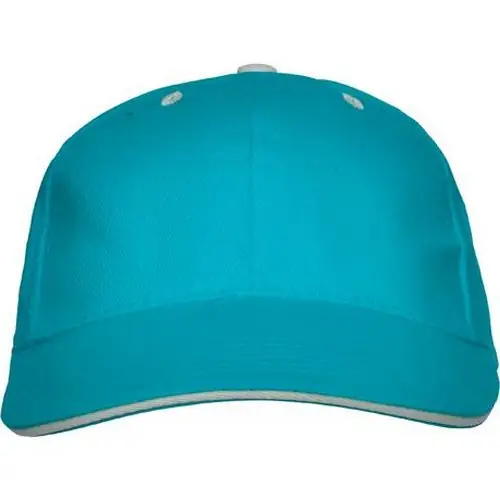 GORRA 6 PANELES CON SÁNDWICH CONTRASTE PANEL REF GO7008 - Turquesa