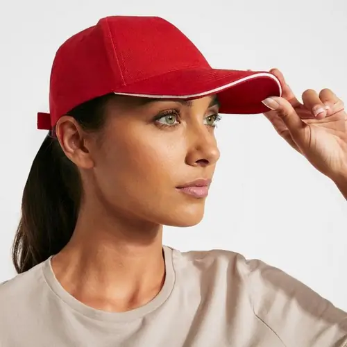 GORRA CON SÁNDWICH A CONTRASTE ERIS REF GO7019 ROLY - 01 Rojo