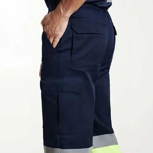 PANTALÓN MULTIBOLSILLOS DE VERANO AV NAOS REF HV9300 - 01 Marino Amarillo Fluor