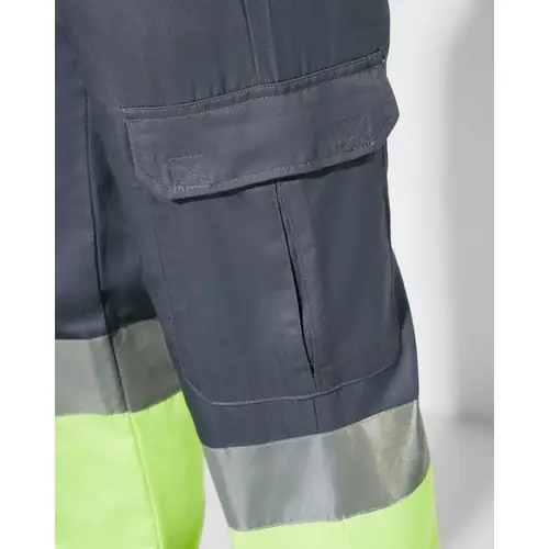 PANTALÓN MULTIBOLSILLOS DE VERANO AV NAOS REF HV9300 - 01 Plomo Amarillo Fluor