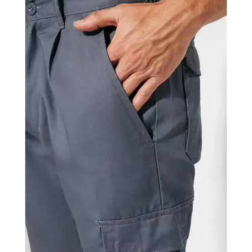 PANTALÓN MULTIBOLSILLOS DE VERANO AV NAOS REF HV9300 - 02 Plomo Amarillo Fluor