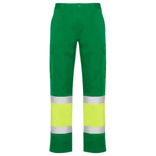 PANTALÓN MULTIBOLSILLOS DE VERANO AV NAOS REF HV9300 - Back Verde Jardin Amarillo Fluor