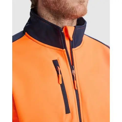 SOFTSHELL BICOLOR ALTA VISIBILIDAD ANTARES REF HV9303 - 03 Marino Naranja Fluor