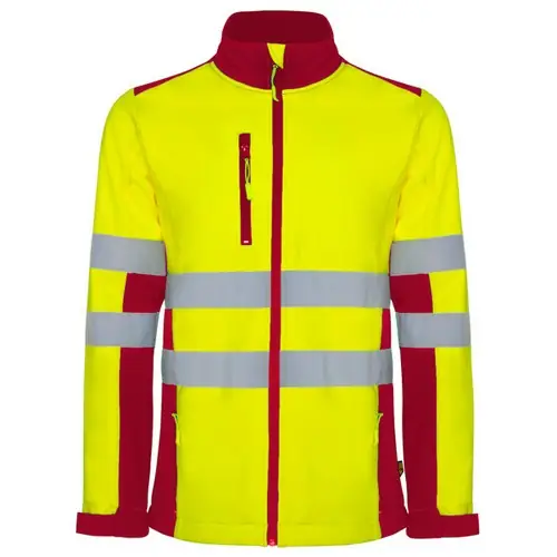 SOFTSHELL BICOLOR ALTA VISIBILIDAD ANTARES REF HV9303 - Rojo Laboral Amarillo Fluor