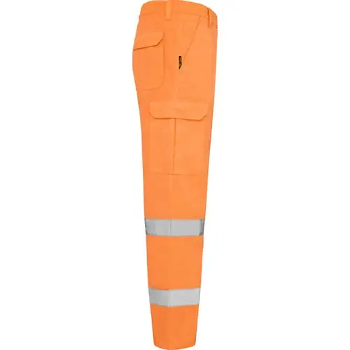 PANTALÓN LARGO DE ALTA VISIBILIDAD ALFA REF HV9309 - Right Naranja Fluor