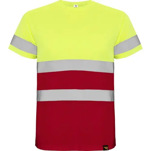 CAMISETA TÉCNICA DE ALTA VISIBILIDAD DELTA REF HV9310 - Back Rojo Laboral Amarillo Fluor