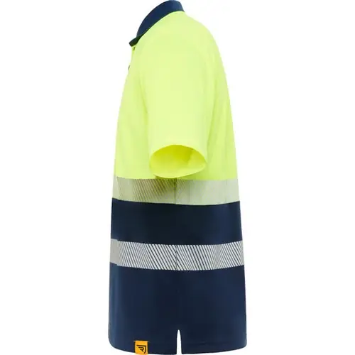POLO TÉCNICO AV EN MANGA CORTA VEGA REF HV9315 ROLY - Left Marino Amarillo Fluor