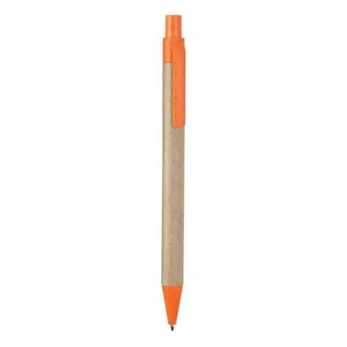 BOLÍGRAFO EN CARTÓN RECICLADO GROVE REF HW8029 ROLY - Left Naranja