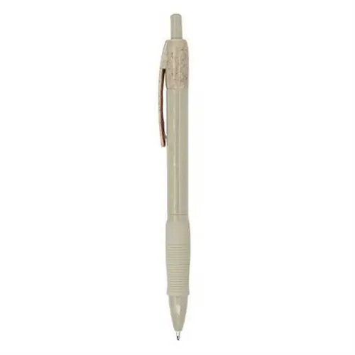 BOLÍGRAFO PULSADOR DE FIBRA DE TRIGO HANA REF HW8032 - Right Crudo