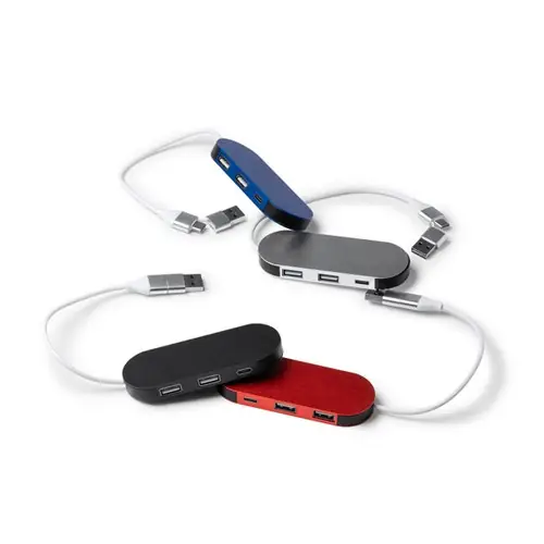 puerto usb realizado en aluminio reciclado ref ia1202 - 03 Rojo