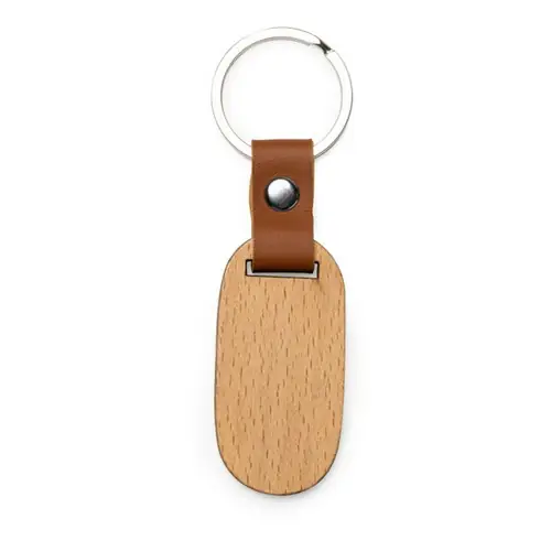 llavero de madera natural en dos formatos ref ko4109 - Back Ovalado