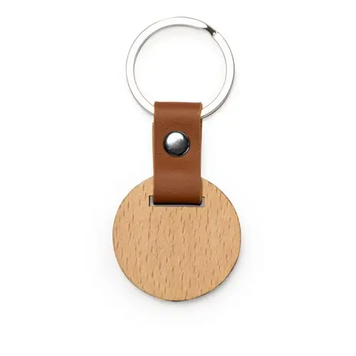 llavero de madera natural en dos formatos ref ko4109 - Back Redondo