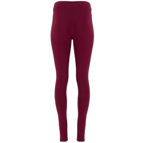 malla larga mujer con elastano ref lg0398 - Back Borgona Blanco